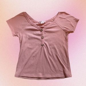 Caution To The Wind Pink Crop Top